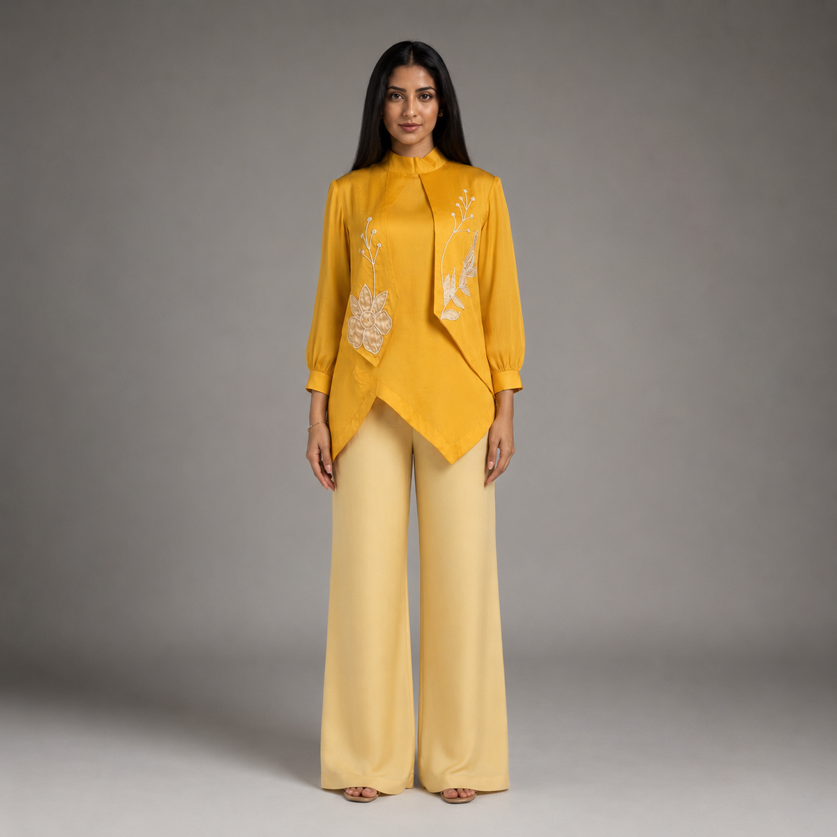The Golden Wrap-Front Coord Set