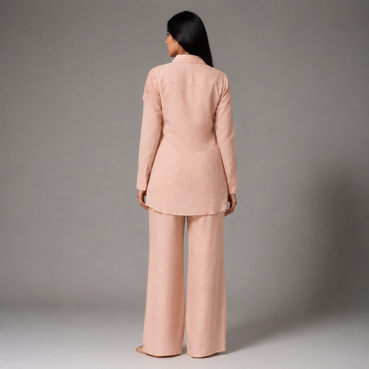 The Blush-Pink Leaf-Motif Coord Set