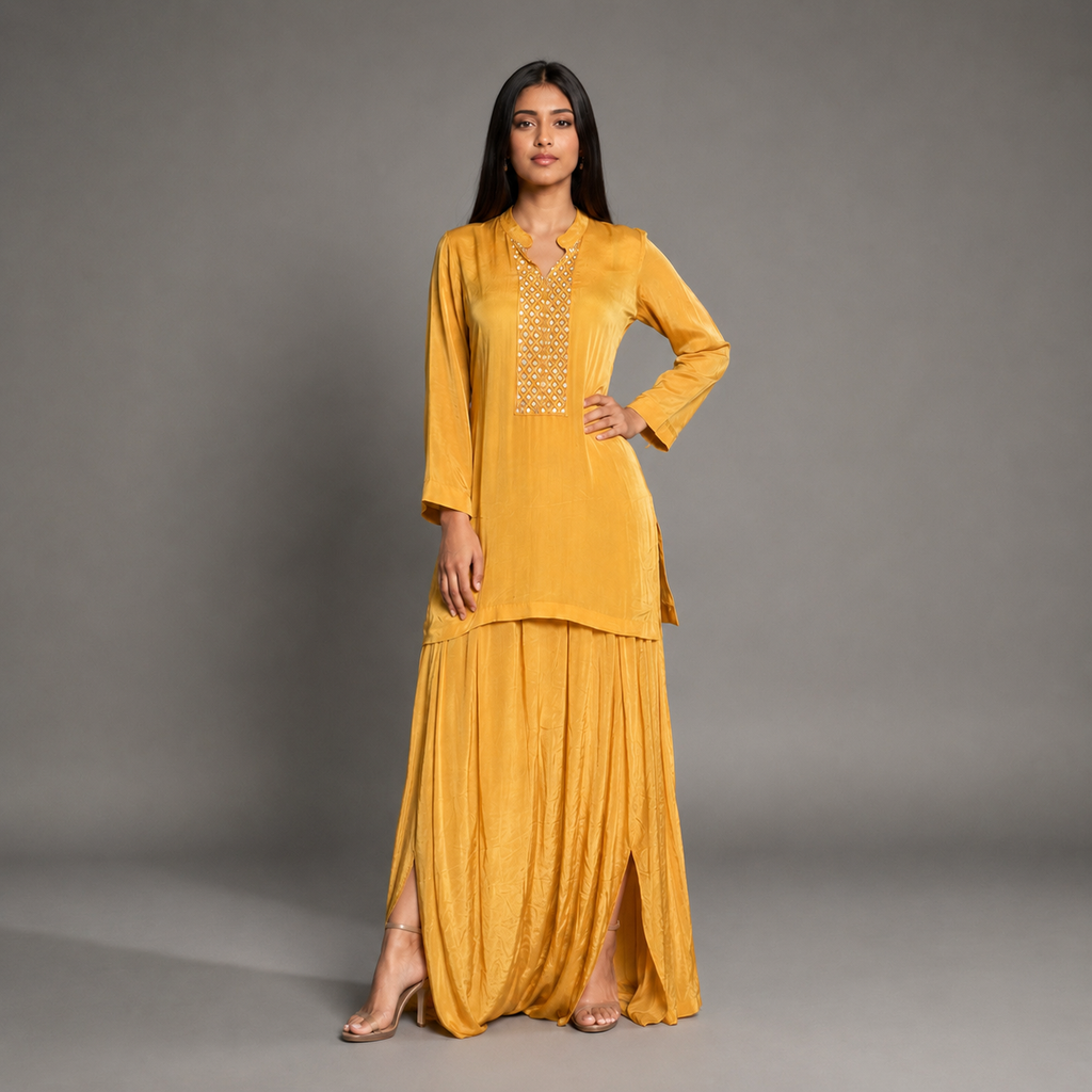 The Mustard Mirror-Work Coord Set