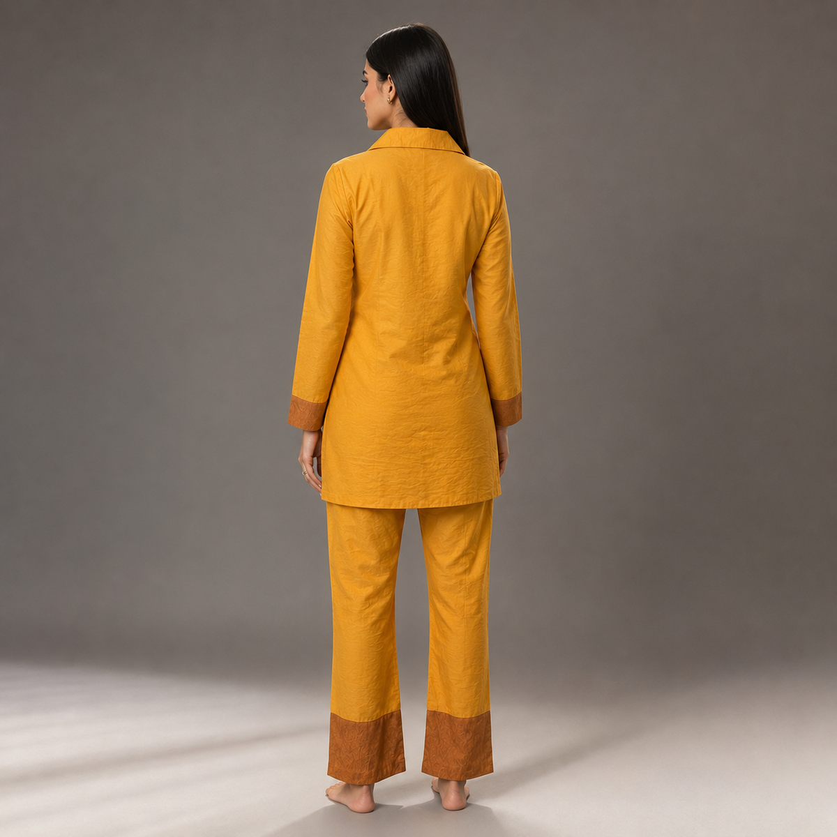 The Mustard Rust-Hem Coord Set