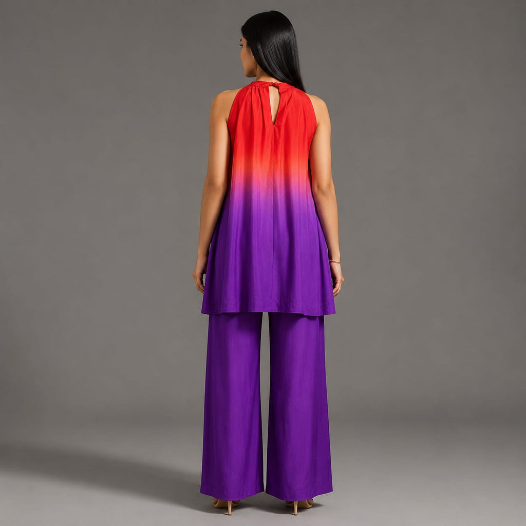 The Purple Sunset-Ombré Coord Set