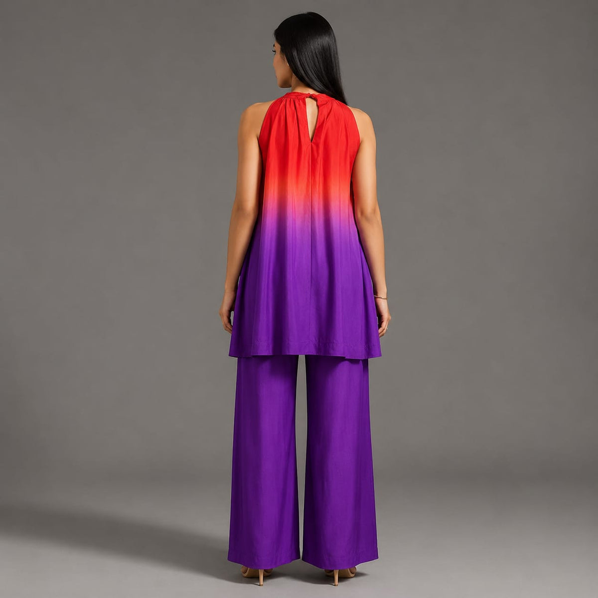 The Purple Sunset-Ombré Coord Set